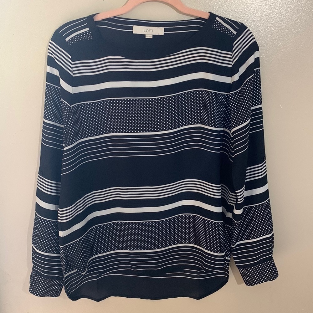 Loft Black and White Career‎ Top | XS